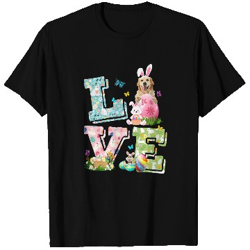 Discover Goldie Easter Love Costume Golden Retriever Dog Puppy Lover Golden Retriever Dog T-Shirts