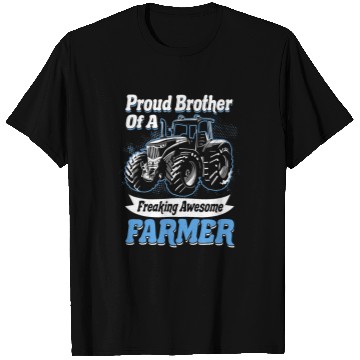 Discover Tractor driving Farming Farm Tractor Agriculture Harvester Farmer Brother T-Shirts
