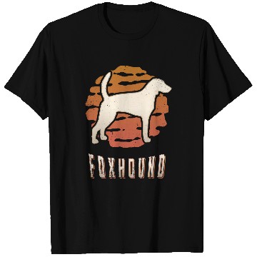 Discover Foxhound vintages Retro Classic Dog Sunset T-Shirts