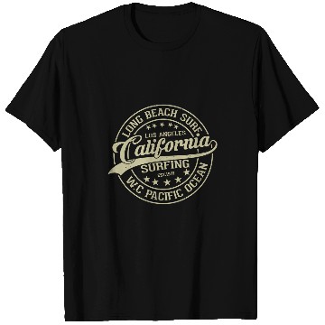 Discover Surf Life californias Surfing Long Beach Surf T-Shirts