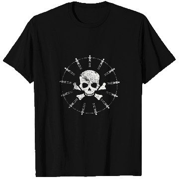 Discover Skeletons Skulls Crossbones Punk Rock Gothic Bones Tattoo Skull T-Shirts