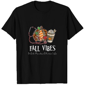 Discover Leopard Pumpkin Fall Vibes And That Practical nurses Life T-Shirts