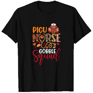 Discover PICU nurses Gobble Squad Thanksgiving Leopard Matching Family T-Shirts