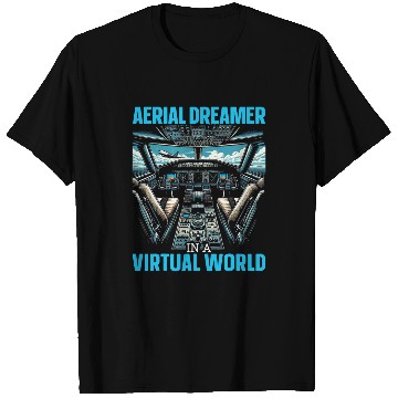 Discover Flight Simulator Aviation Console Pilot Flight Simulation 3 T-Shirts
