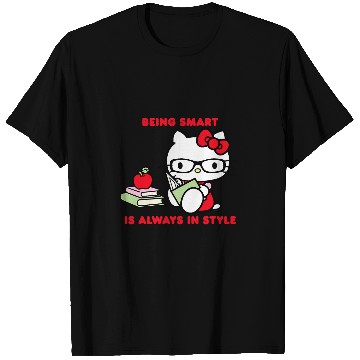 Discover Hello Kitty Being Smart Is Always In Style Books Student T-Shirts