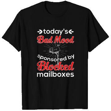Discover Bad Mood For Blocked Mailbox Funny Postal Worker Costume T-Shirts