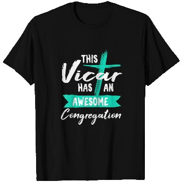Discover Awesome Vicar Congregation Funny Pastor Gag Gift Raglan Baseball Tee T-Shirts