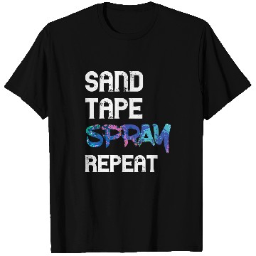 Discover Sand Tape Spray Repeat Autobody Technician Auto Body Painter T-Shirts