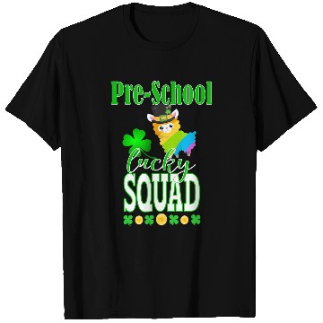 Discover St Patricks PreSchool Teacher Student Cute Llama Squad T-Shirts