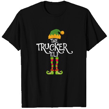 Discover christmas elf matching family pajama trucker elf T-Shirts