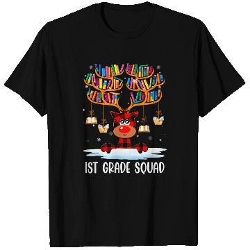 Discover 1st Grade Squad Reindeer Librarian Christmas xmass Teacher 9 T-Shirts