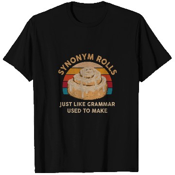 Discover Synonym Rolls English Teacher Student vintages Grammar Pun 1 T-Shirts