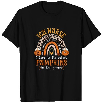 Discover ICU nurses Rainbow Leopard Halloween Intensive Care Unit T-Shirts