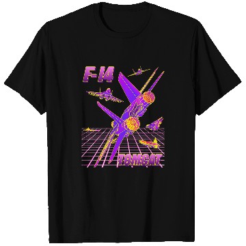 Discover F14 Tomcat Naval Fighter Jet 80s Retro Graphic 1 T-Shirts