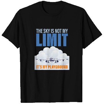 Discover Sky No Limit Playground Pilot Aviation Airplane Aircraft T-Shirts