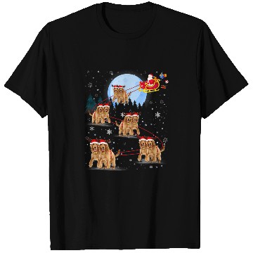 Discover Dog Cocker Spaniel Lover Reindeer Sleigh Santa Snow Christmas T-Shirts