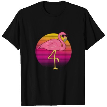 Discover Pink Flamingo vintages Retro 80s 90s Funny Flamingos Sunglasses Flamingos T-Shirts