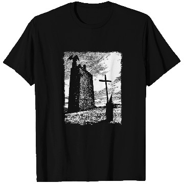 Discover Priest and the Devil Gothic Art Grungy Aesthetic Dark Horror T-Shirts