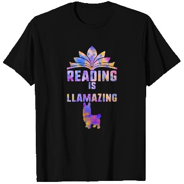 Discover Reading Book Is Llamazing Llama Lover No Probllama Book Lover Librarian Reader T-Shirts