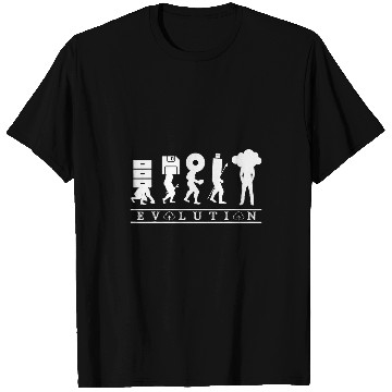 Discover Funny Retro Computer Programmer Evolution Storage Coding T-Shirts