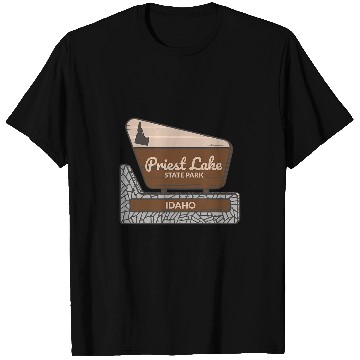 Discover Priest Lake State Park Idaho Welcome Sign Vacation T-Shirts