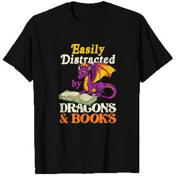 Discover Fantasy Creature Librarian Funny Book Reading Book Dragon 21 T-Shirts