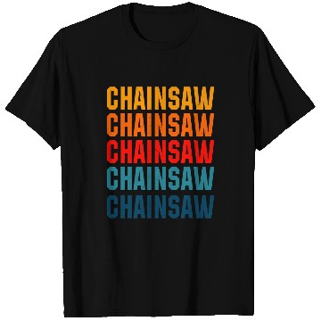 Discover Chainsaw Typeset Outfit Woodcutter Forest Worker Forestry T-Shirts