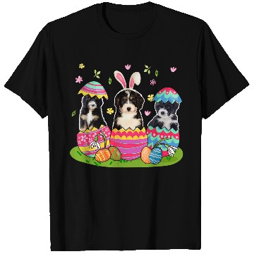 Discover Three Bunny Bernedoodle Inside Easter Egg Happy Easter T-Shirts