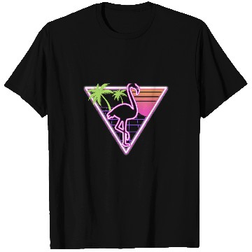 Discover Pink Flamingo Neon pink flamingo vintages Flamingos T-Shirts