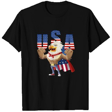 Discover 4th of July  Bald Eagle Hero US Flag T-Shirts