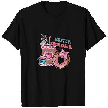 Discover Akita Better Together Groovy Retro Valentines Day T-Shirts