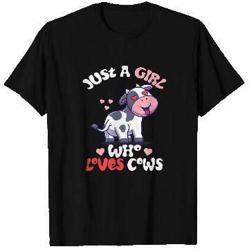 Discover Just A Girl Who Loves Cows Cute Strawberry Cow Cowgirls Print 8 T-Shirts