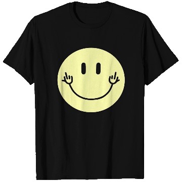 Discover Cartoon Middle Finger T-Shirts Smiley Face Middle Finger Design!