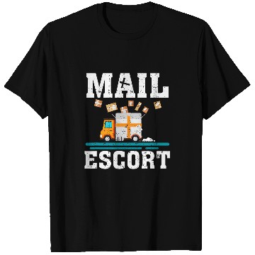 Discover Mail Escort Postal Service Mailman Us Postman Worker T-Shirts