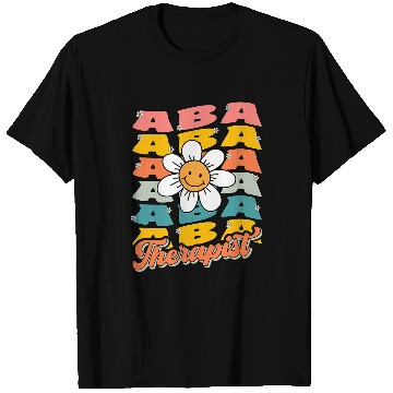 Discover ABA Therapist Daisy Flower Retro Behavior Analysis Therapist T-Shirts