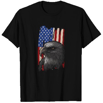 Discover American Bald Eagle Independance American Flag Eagle 21 T-Shirts