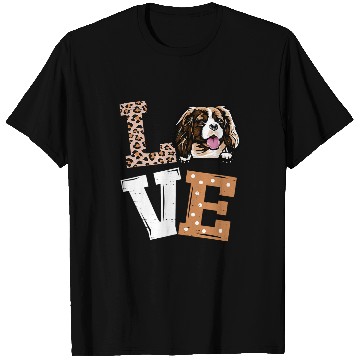 Discover Love Cavalier King Charles Spaniel Dog Lovers Leopard Print T-Shirts