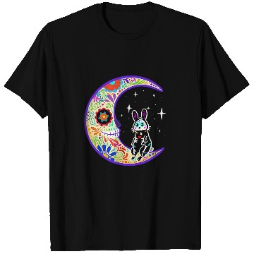 Discover Skeletons Skulls Rabbit Dia de Los Muertos Skeletons Sugar Skull T-Shirts