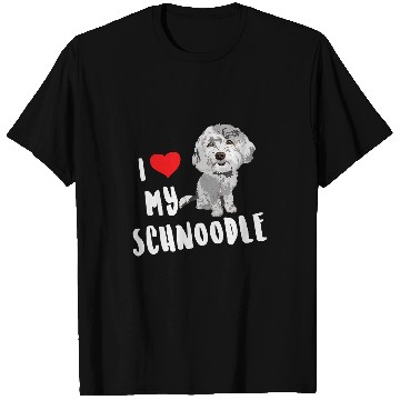 Discover I Love My Schnoodle Design Funny Cute Dog T-Shirts