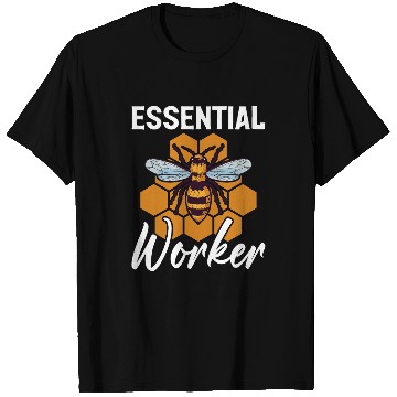 Discover Funny Beekeeping Beekeeper Honey Bees Essential Worker Bee T-Shirts