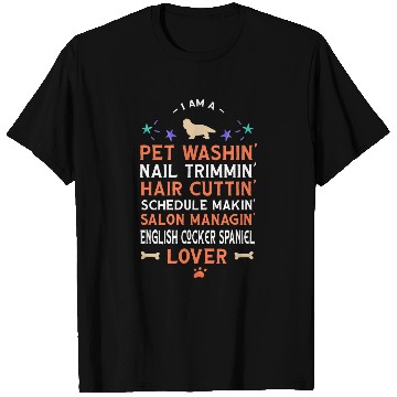 Discover Dog Cocker Spaniel Groomer English Cocker Spaniel Lover Funny Dog Grooming T-Shirts