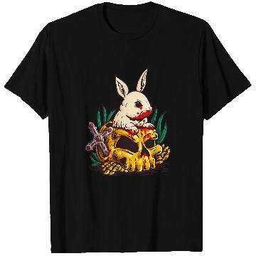 Discover Skeletons Skulls Scary Rabbit Bloody Skull T-Shirts