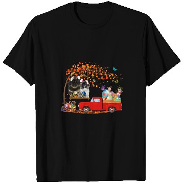 Discover Pekingese Wearing Bunny Ear Red Truck With Eggs T-Shirts