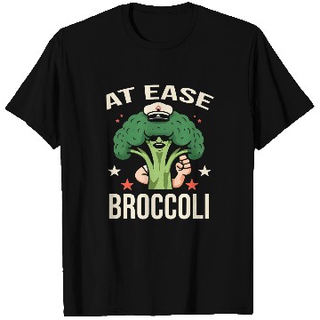 Discover At Ease Broccoli Funny Graphic Tees T-Shirts