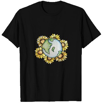 Discover Earth Climate Strike Hearts earth day art climate change T-Shirts