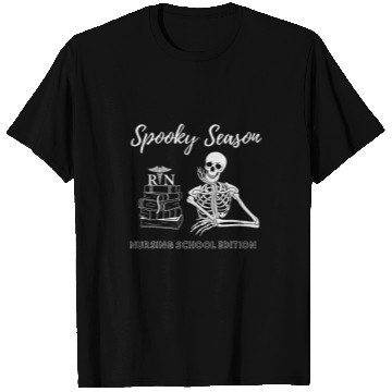 Discover Nursing School Student Halloween Skeletons for Spooky Season T-Shirts
