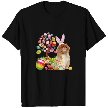 Discover Pekingese Easter Egg Tree Dogs Bunny Easters Day T-Shirts