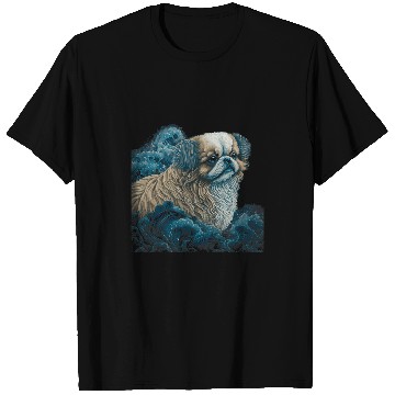 Discover Surrealism Japanese Painting Tibetan Spaniel dog 3 T-Shirts