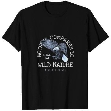 Discover Bald Eagle 2Nothing Compares To Wild Nature 2WhiteBlue T-Shirts