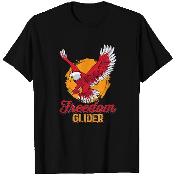 Discover Freedom Glider Funny Bald Eagle Nickname Illustration Outfit T-Shirts